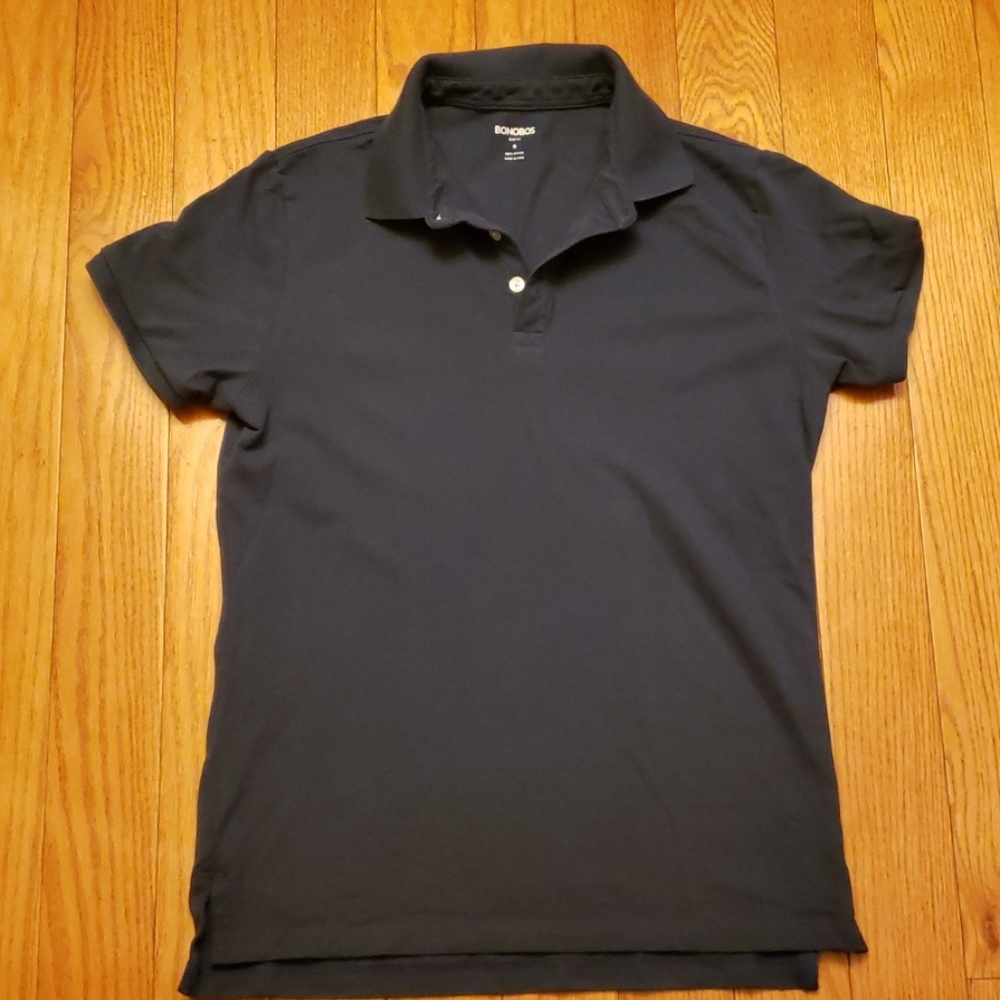 Navy Blue Bonobos Classic Pique Polo Medium
